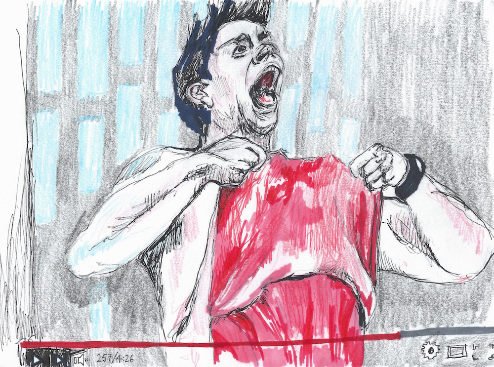 Drawing of Robbie Williams Rock DJ